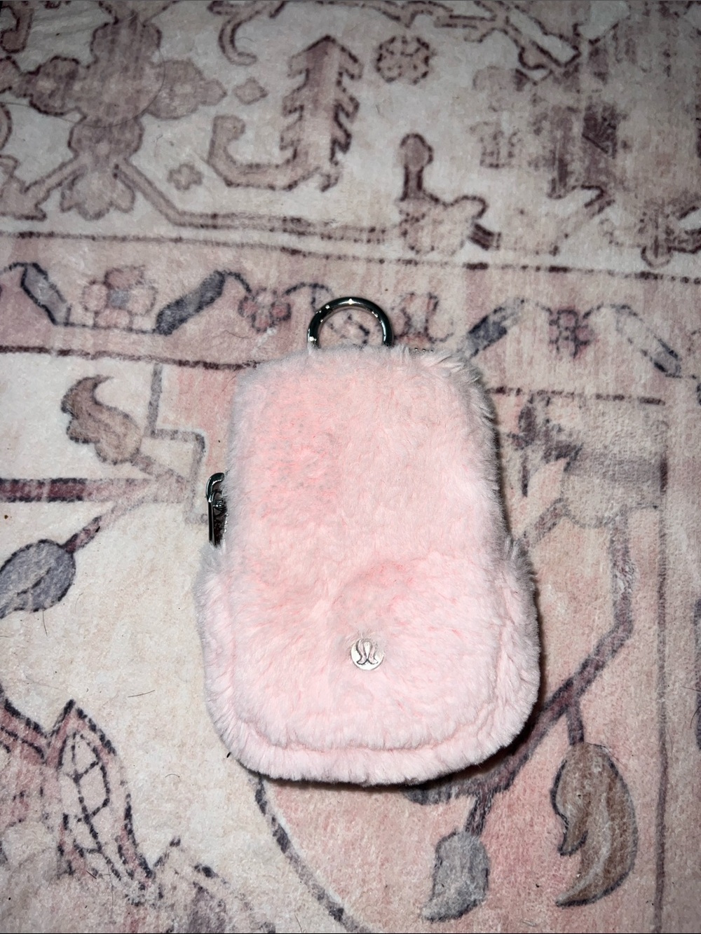 Lululemon Clip On Key Card Pouch Sherpa Fur